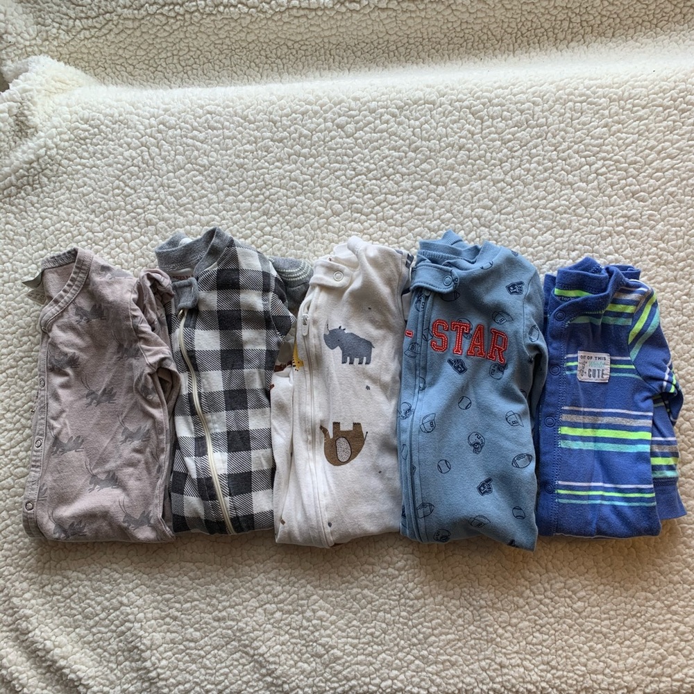 6 month baby boy sleeper lot